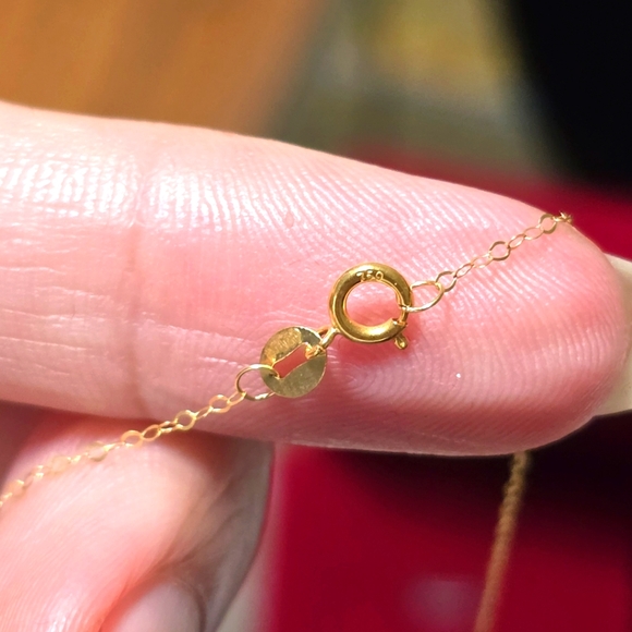 18k Real Gold Ladybug Centered Necklace - Picture 6 of 6